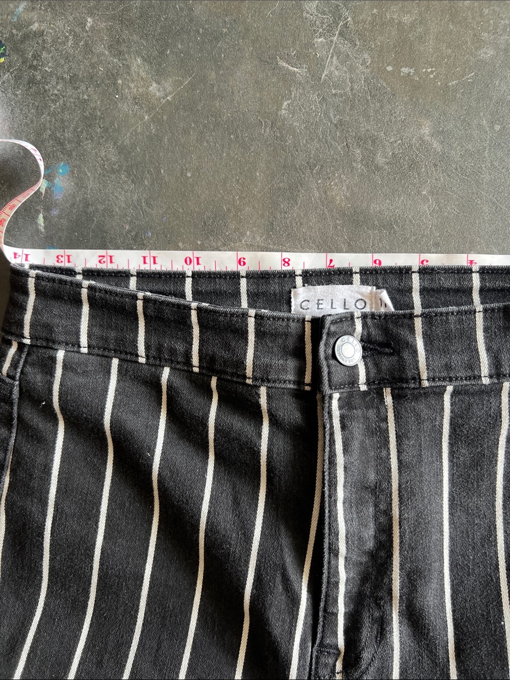 Cello Black Pants with White Pinstripes - Picture 3 of 5